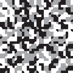 Abstract seamless pattern design with tiled geometric shapes