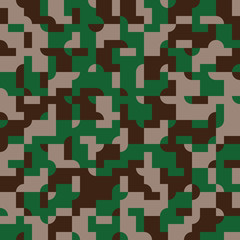 Abstract seamless pattern design with tiled geometric shapes