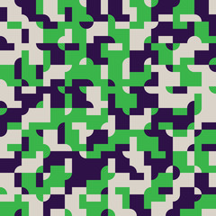 Abstract seamless pattern design with tiled geometric shapes