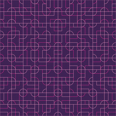 Abstract seamless pattern design with tiled geometric shapes