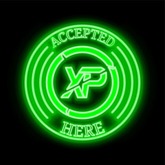 Obraz premium Experience Points (XP) accepted here sign