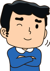 father, nods, satisfied, smile