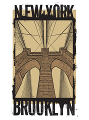 Fototapeta premium Brooklyn bridge, New York city