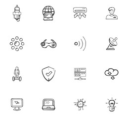 Fototapeta premium Doodle Communication icons set