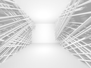 Fototapeta premium White Architecture Construction Modern Interior Background