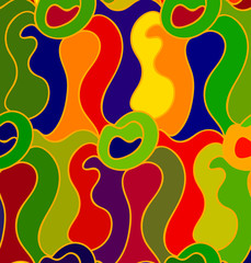 Vector wave background of doodle hand drawn lines