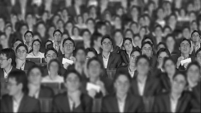 Great audience. Business training. Different emotions in the audience. Joy. Summit. Completely filled the hall. A lot of people do things. An unusual business concept. Fake and humor business audience