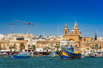 Colorful seaside in Marsaxlokk,Malta