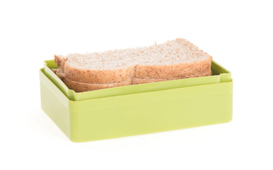 Simple old lunch box isolated