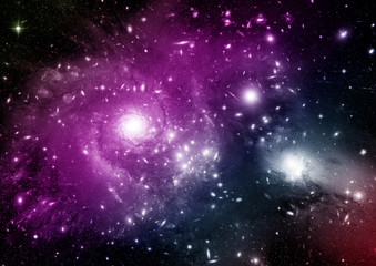 Obraz premium Stars, dust and gas nebula in a far galaxy