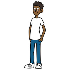 Cartoon African American Male