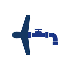 Plumbing Travel Logo Icon Design