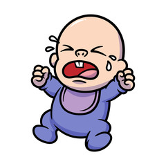 Fototapeta premium Cartoon Crying Baby