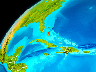 Fototapeta na wymiar Bahamas from space