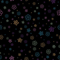 floral pattern on black