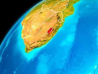 Lesotho from space