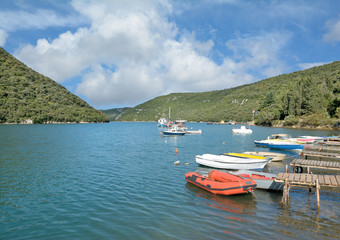 Fototapeta na wymiar der Limski-Kanal oder auch Limfjord nahe Rovinj und Vrsar,Istrien,Adria,Kroatien