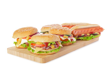 burger on white background