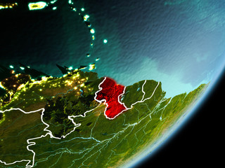 Orbit view of Guyana