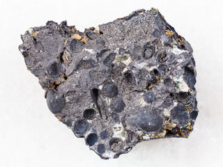 raw pisolite stone from magnetite and hematite