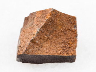hyalobasalt (tachylite) stone on white