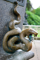Snake mineral water pavilion in spa town Karlovy Vary, West Bohemia, Czech republic.