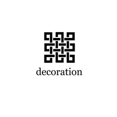 Vector logo design template for boutique hotel, restaurant, jewelry. Black monogram. 