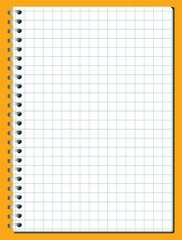 Useful note Graph paper, with ring, yellow