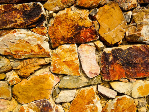 Cracking stone wall