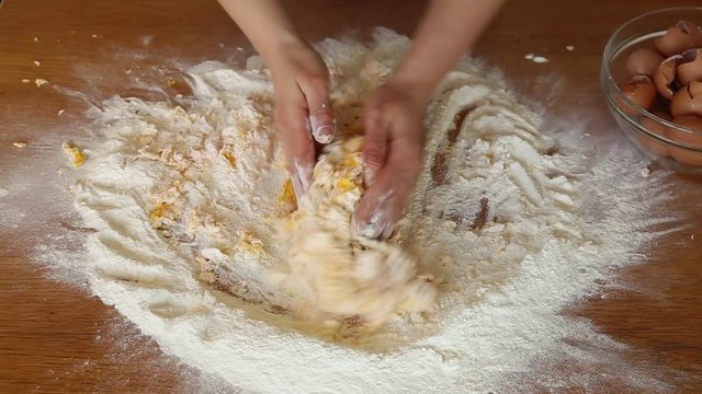 handmade dough of italian pasta