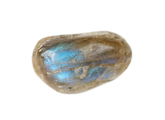 Blue Labradorite on white background