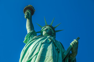 Fototapeta premium Statue of liberty, view from above, New York City, USA