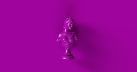 Purple Bust Sculpture	