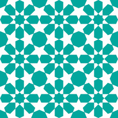Seamless pattern in islamic traditional style background vector.