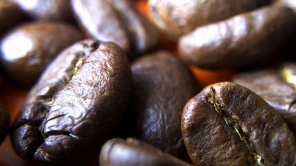 Coffee Grain macro photography close-up blurred background