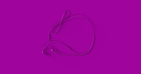 Purple Ear Bud Headphones	