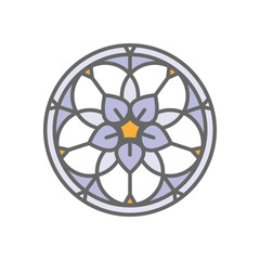 Forget-me-not stylized flower logo template