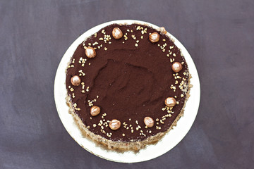 Chocolate cake, a beautifully decorated cake, a piece of cake.