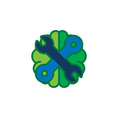 Repair Brain Logo Icon Design