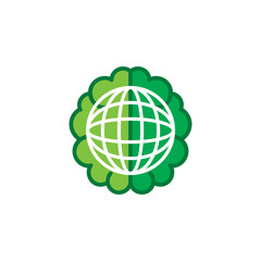 World Brain Logo Icon Design