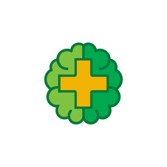 Medical Brain Logo Icon Design