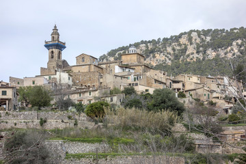 Obraz premium General village view of Valldemossa, Majorca island,Spain.