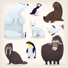 Arctic animals set