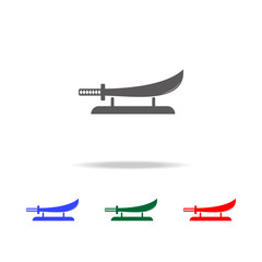 Chinese sword icon. Elements of Chinese culture multi colored icons. Premium quality graphic design icon. Simple icon for websites, web design, mobile app, info graphics