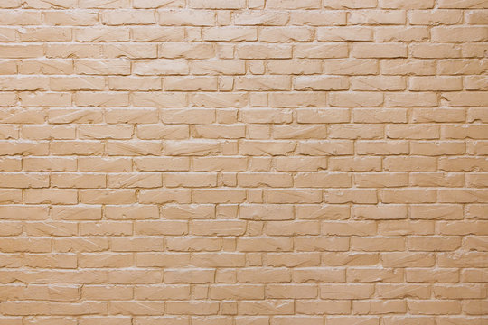 Beige Painted Brick Wall Background