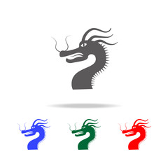 The Dragon icon. Elements of Chinese culture multi colored icons. Premium quality graphic design icon. Simple icon for websites, web design, mobile app, info graphics