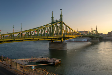 Fototapeta na wymiar Scenic view of Liberty Bridge at Budapest