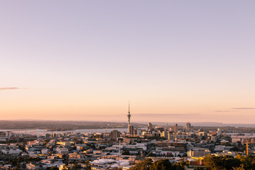 Auckland Sunset - obrazy, fototapety, plakaty