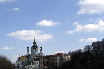 St. Andrew's church, Kiev, Ukraine. Historical building in baroque style.