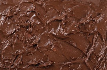 Melted chocolate background and texture